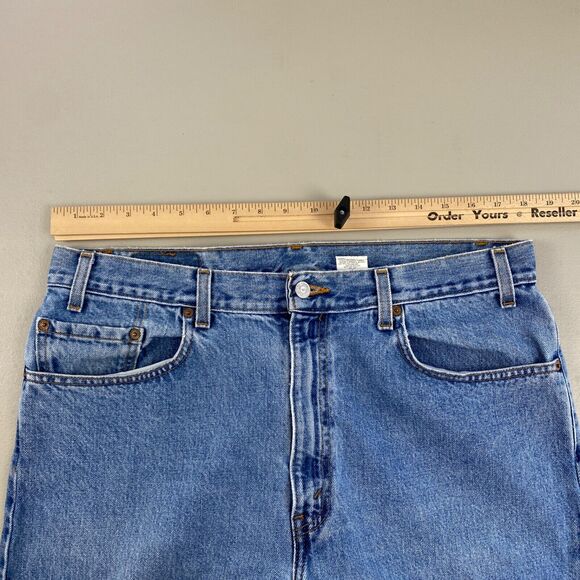 Levis 505 Jeans Mens 36x34 Blue Regular Fit Straight Leg Cotton Vintage Y2K - Picture 9 of 12